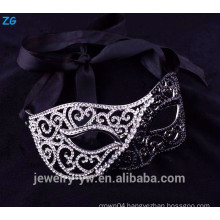 Beautiful rhinestone half black masquerade party masks